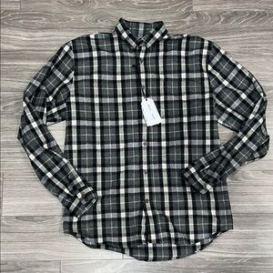 Slate & Stone Gray and White Checkered Shirt